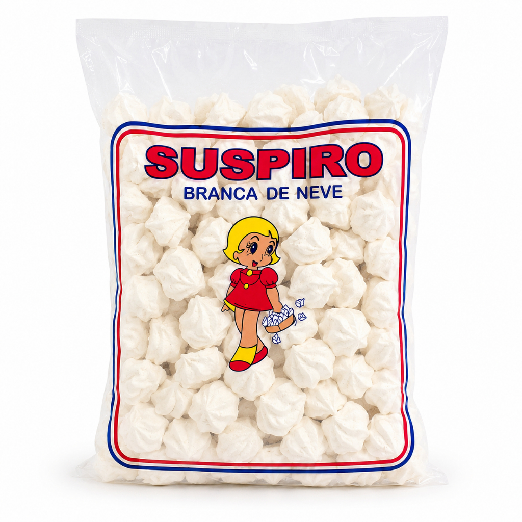 Suspiro Natural 1kg Branca De Neve Crocante e Delicioso
