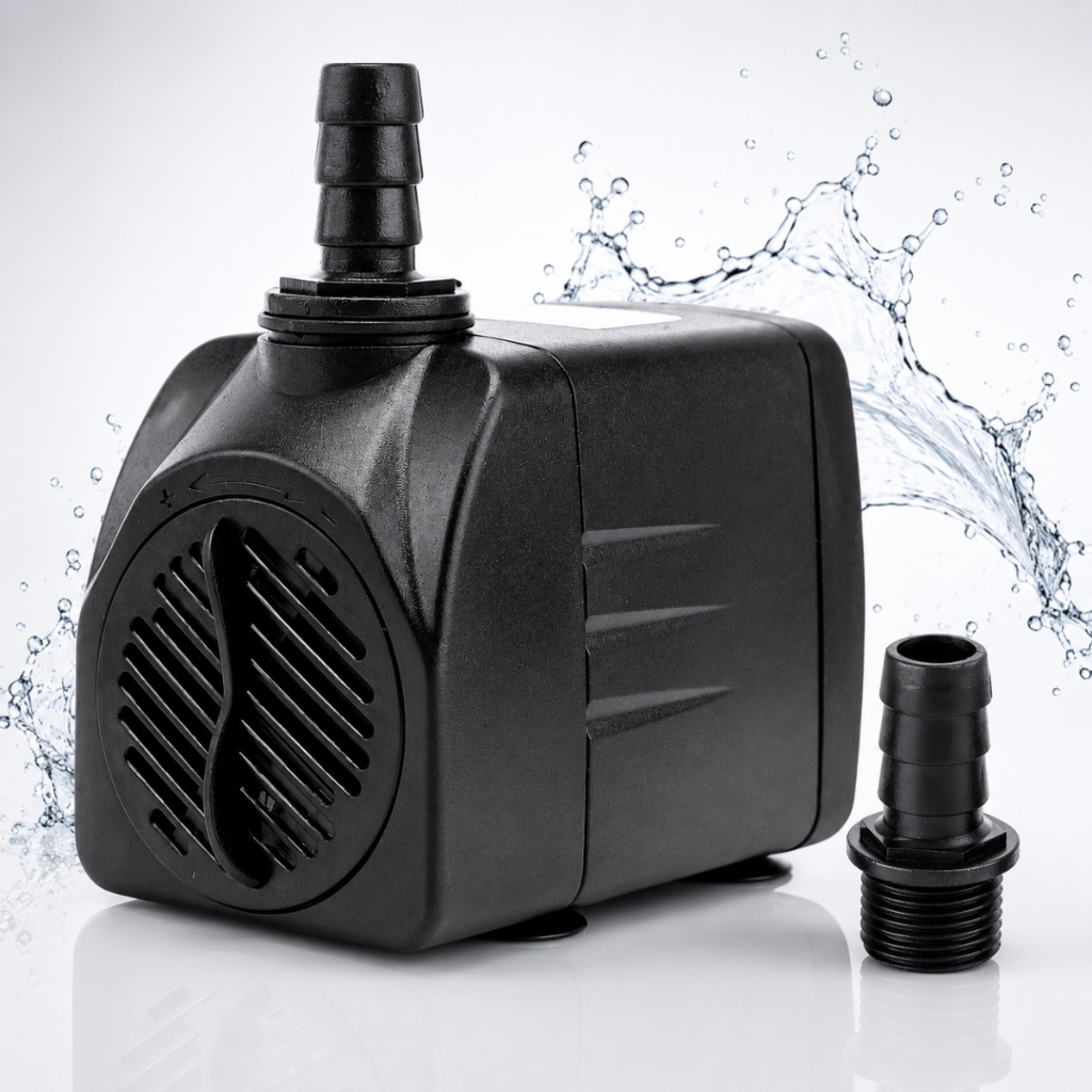 Bomba Submersa 2000 L/h para Lagos, Aquários e Fontes – Elevação 2m – Silenciosa