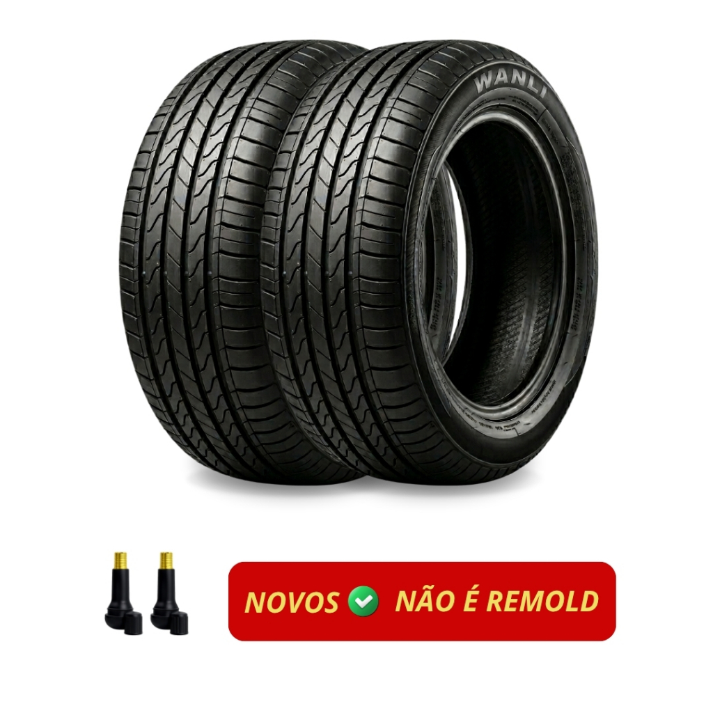 Conjunto 2 Pneus 175/60 Aro 13 Wanli Original [NÃO É REMOLD] 77T Classificação C / C