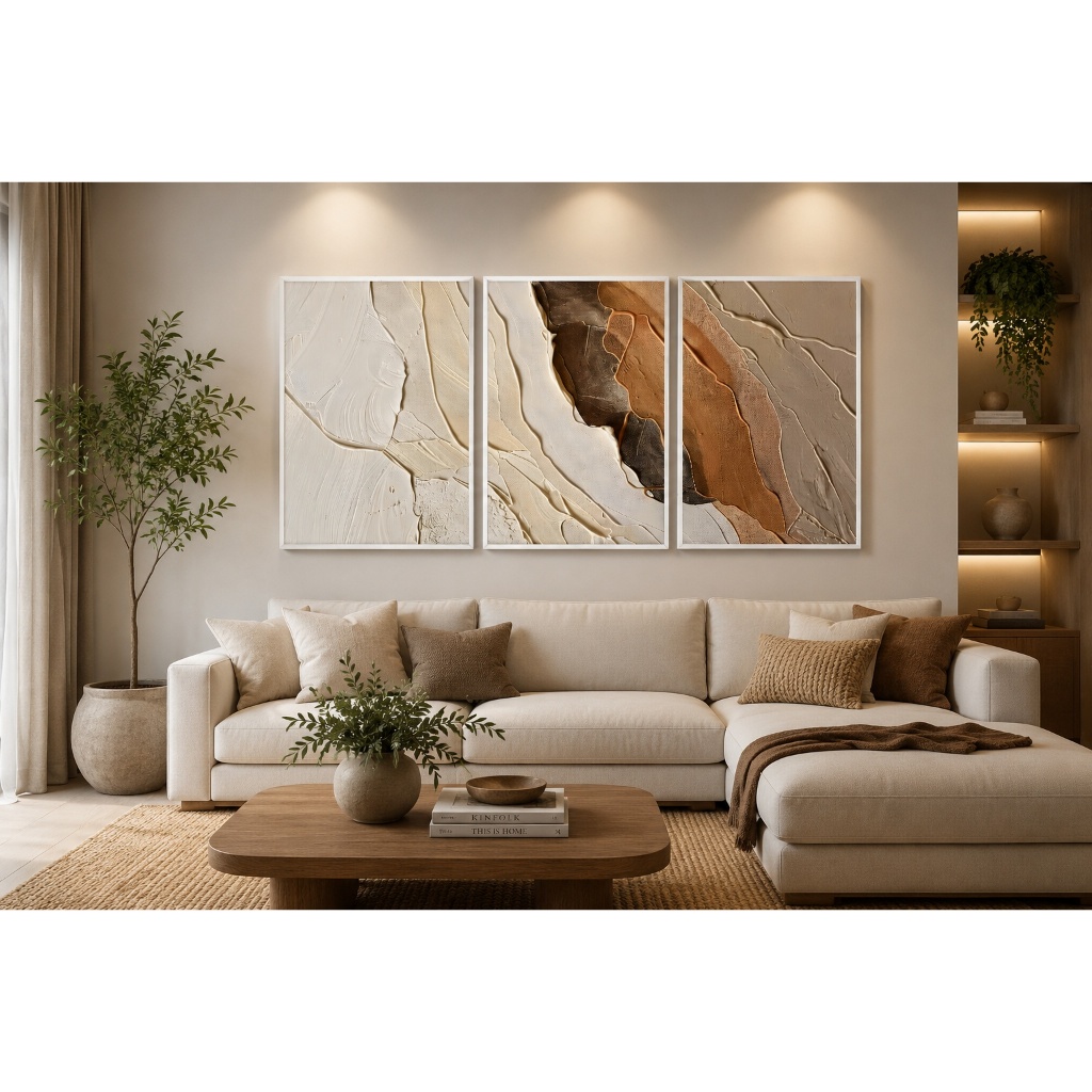 Quadro Abstrato Geométrico 60x90cm Decorativo Moderno Para Sala Quarto Escritório