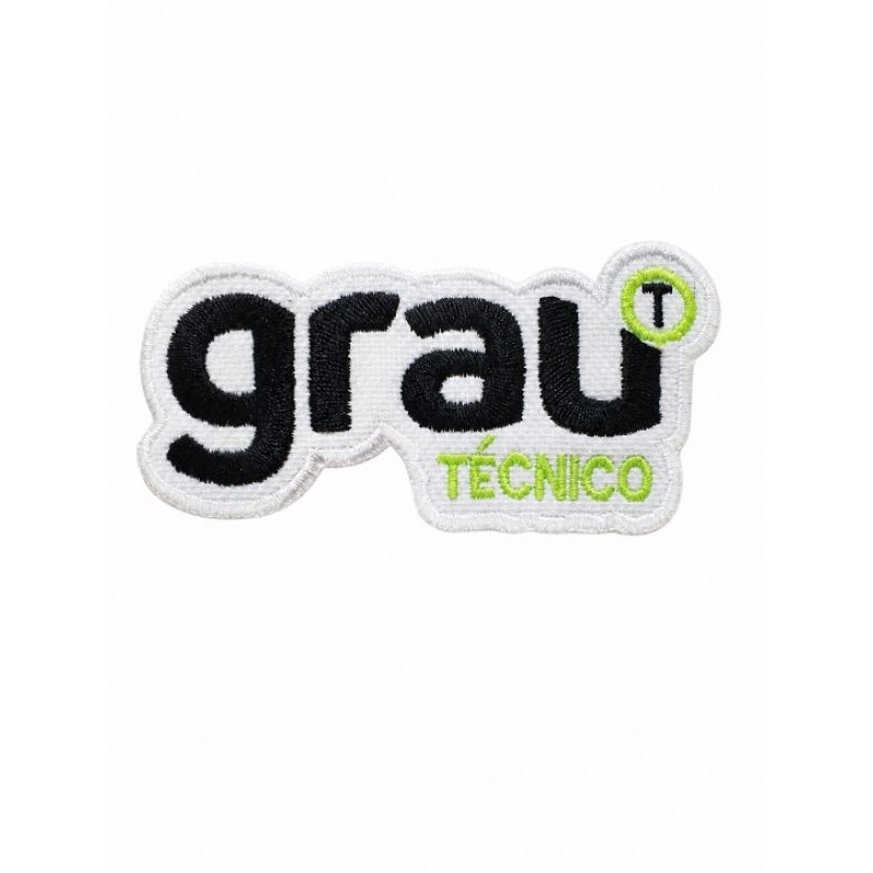 PATCH BORDADO FACULDADE GRAU TÉCNICO COM TERMOCOLANTE BRASÃO GRAU TÉCNICO BORDADO 8,5 CM COM TERMOCOLANTE BRASÃO BORDADO