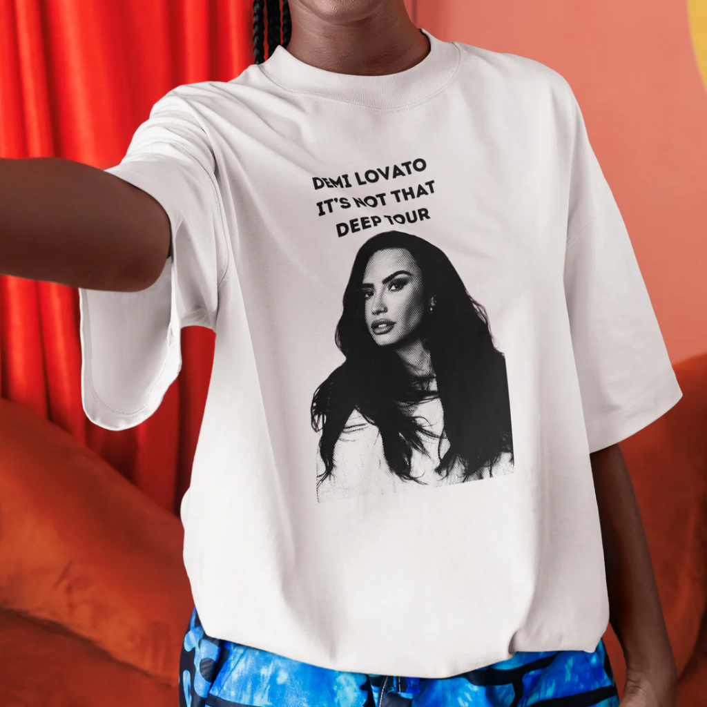 Camiseta Premium Demi Lovato Halftone  Blusa Unissex Camisa 100% Algodão