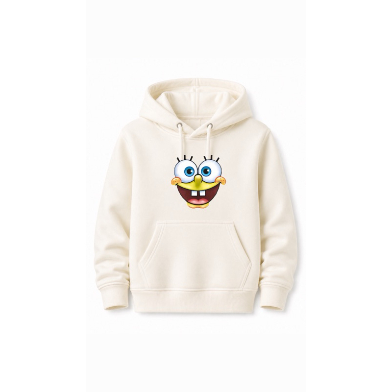 Moletom Infantil Unissex Estampado Bob Esponja | Com Capuz/Bolso Canguru | Flanelado