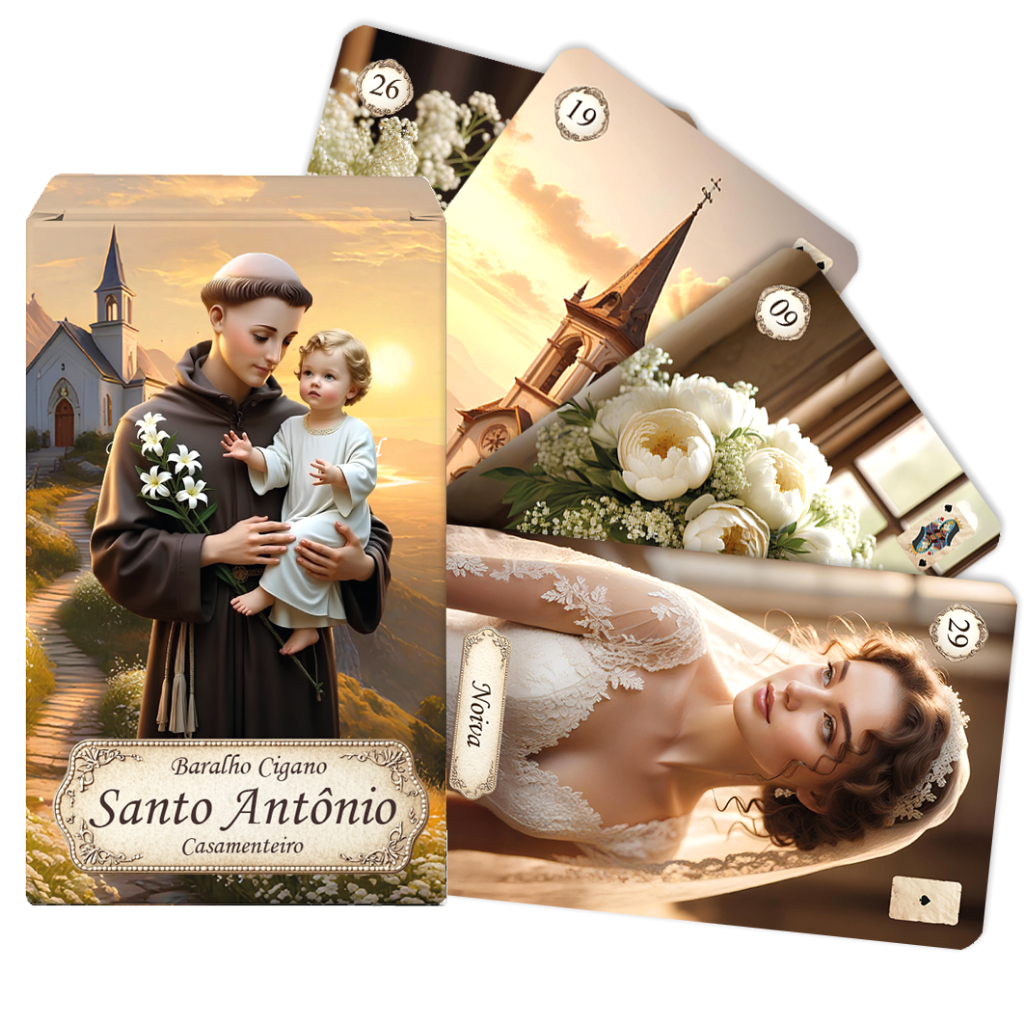 Baralho Cigano Tarot Lenormand  Santo Antônio Casamenteiro Idioma Português, plastificado
