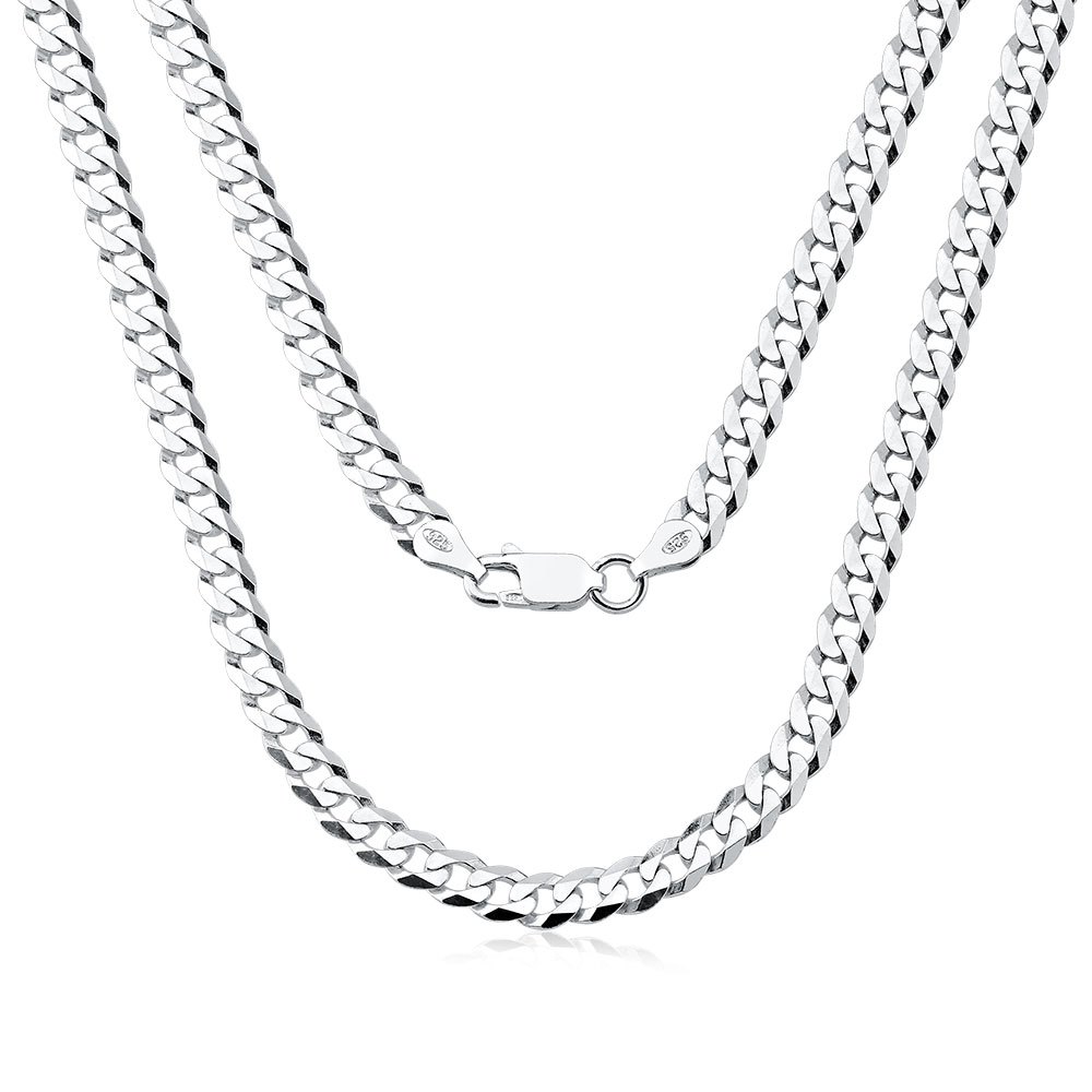 Corrente Masculina Grumet 60cm 5mm prata 925