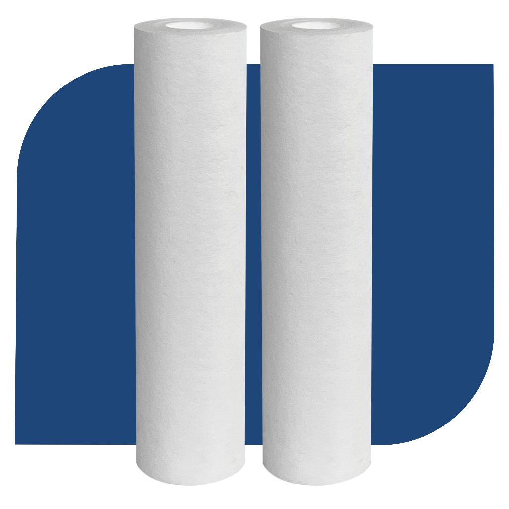 Kit 2 Refil Filtro Cartucho de Agua Cavalete Caixa Dagua Sedimentos Polipropileno POE 10 ou 9 3/4