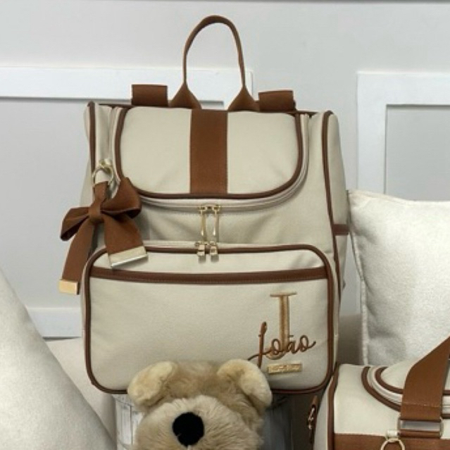 Mochila Maternidade 2x1 Personalizada Menina e menino Blessy baby
