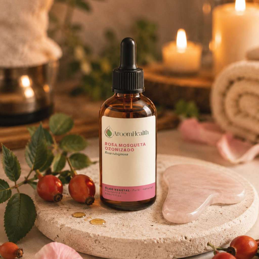 Óleo Ozonizado de Rosa Mosqueta Puro - 100% natural 30 ml Aroom Health