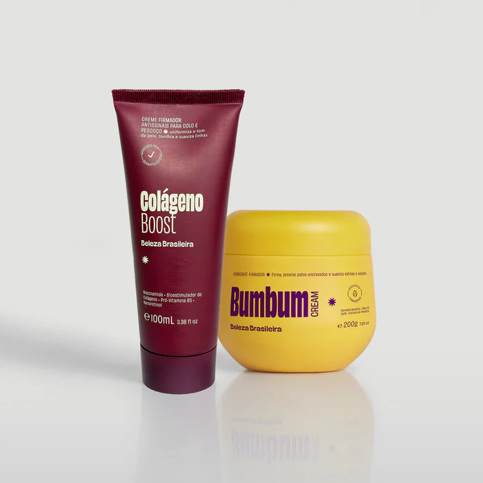 Kit Bumbum Cream e Colágeno Boost Beleza Brasileira Creme Firmador Corporal