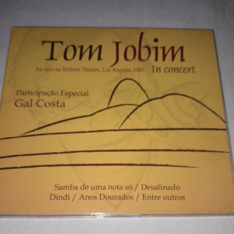 Cd Tom Jobim - Ao vivo no Wiltern The Theatre Los Angeles 1987 participação Gal Costa