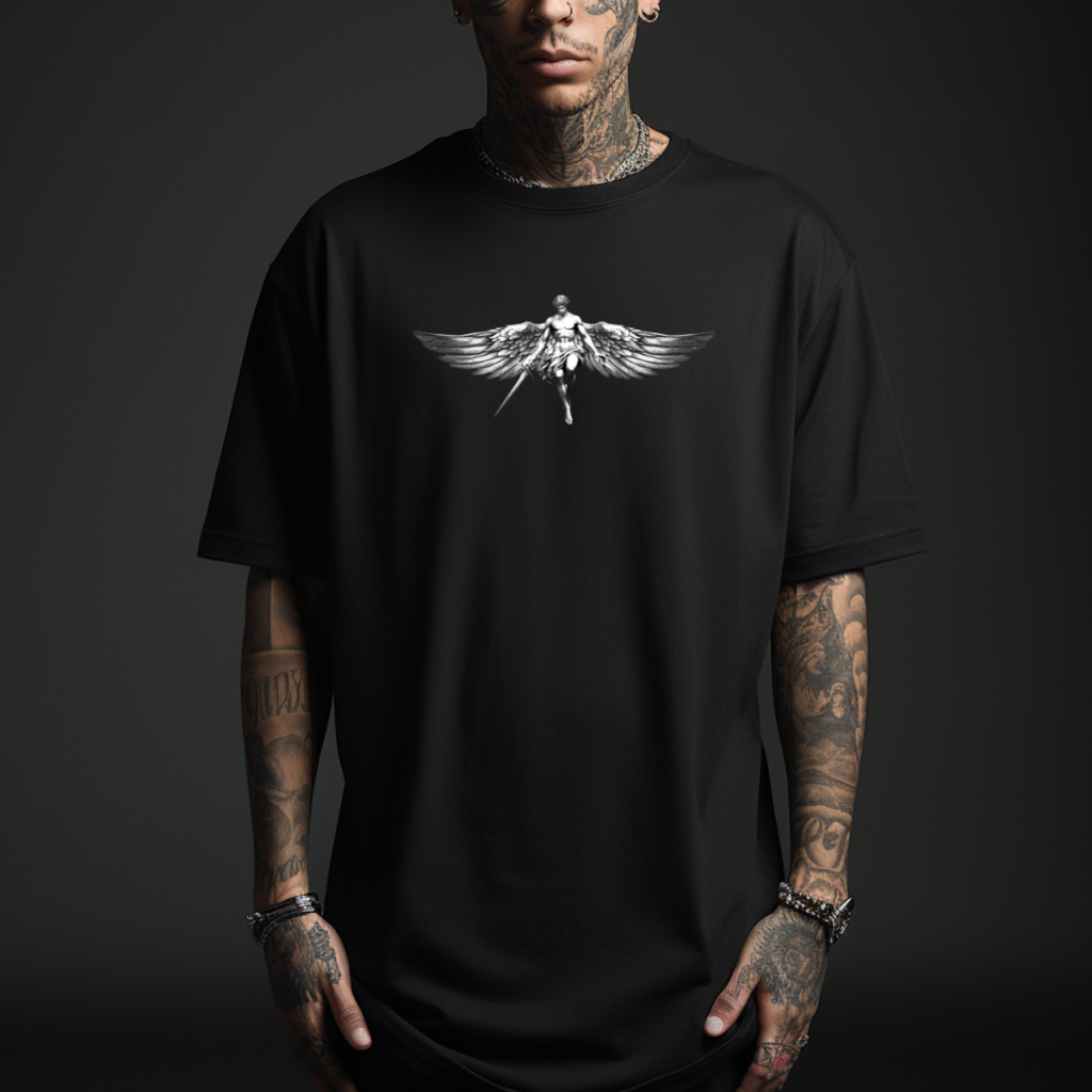 Camiseta Camisa Anjo Espada Estampa Streetwear
