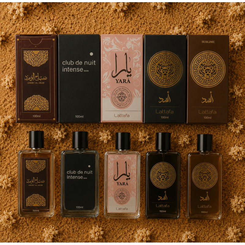 KIT 5 Perfumes Árabes Mais Vendidos do Mundo Alta Fixação 100ml