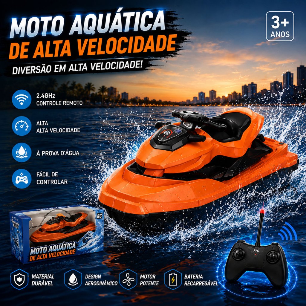 Novo Lanchas - Barco De Controle Remoto- Brinquedos De Controle Remoto -Pode viajar Na água Barco De Controle Remoto