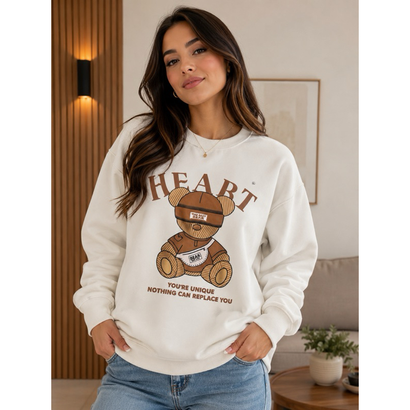 Blusa Moleton Urso Flanelado Super Quentinho para Dias Frios Confortável e Aconchegante em Flanelado Suave