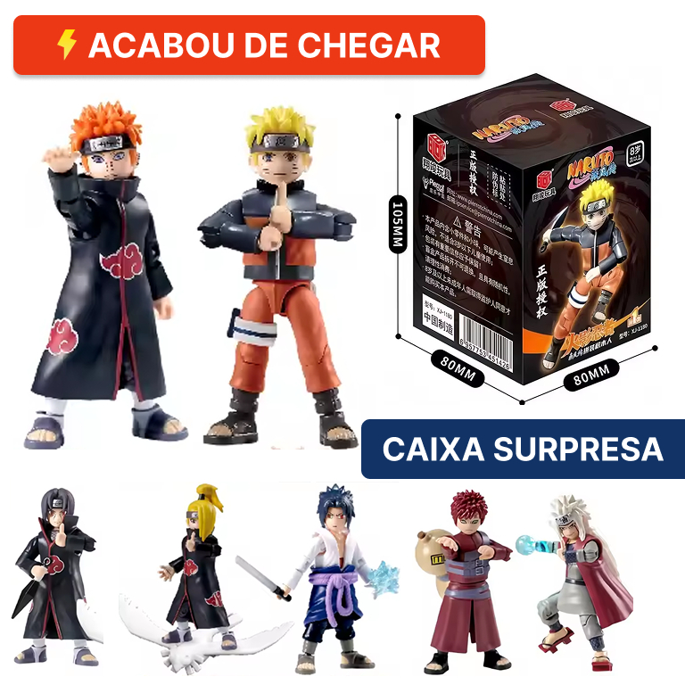 Naruto Shippuden Miniatura 8cm Boneco Articulado Original Yuanye Colecionavel Model Kit Figure