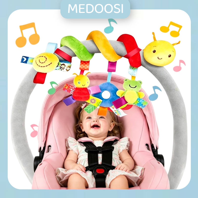 Baby/Mobile Centopeia para Carrinho de Bebe Espiral Ideal E Brinquedo Sensorial 0-3 Anos Conforto Berço Chocalho