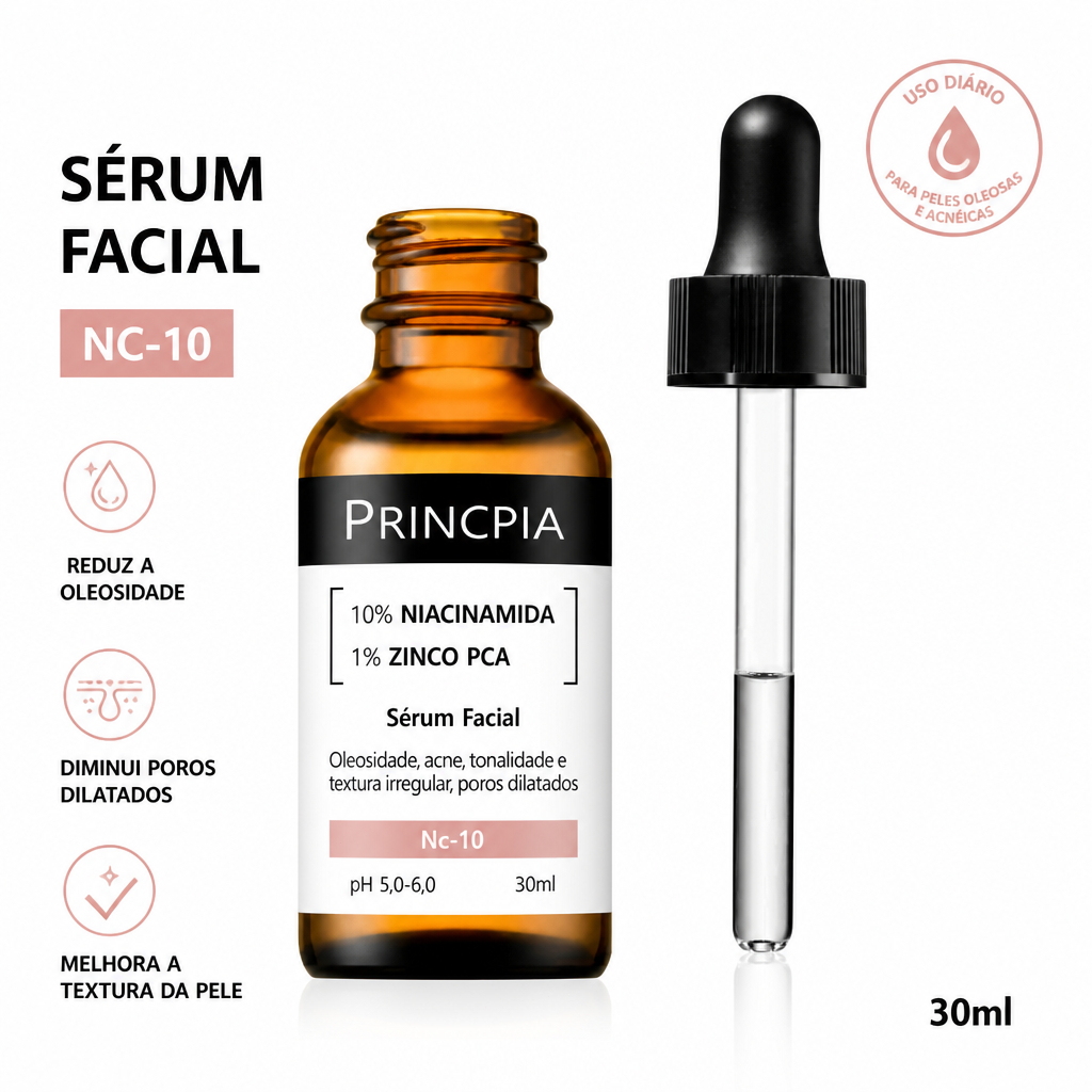 KIT1/4 Sérum NC-10：10% Niacinamida | Reduz Oleosidade, Poros Fechados e Brilho