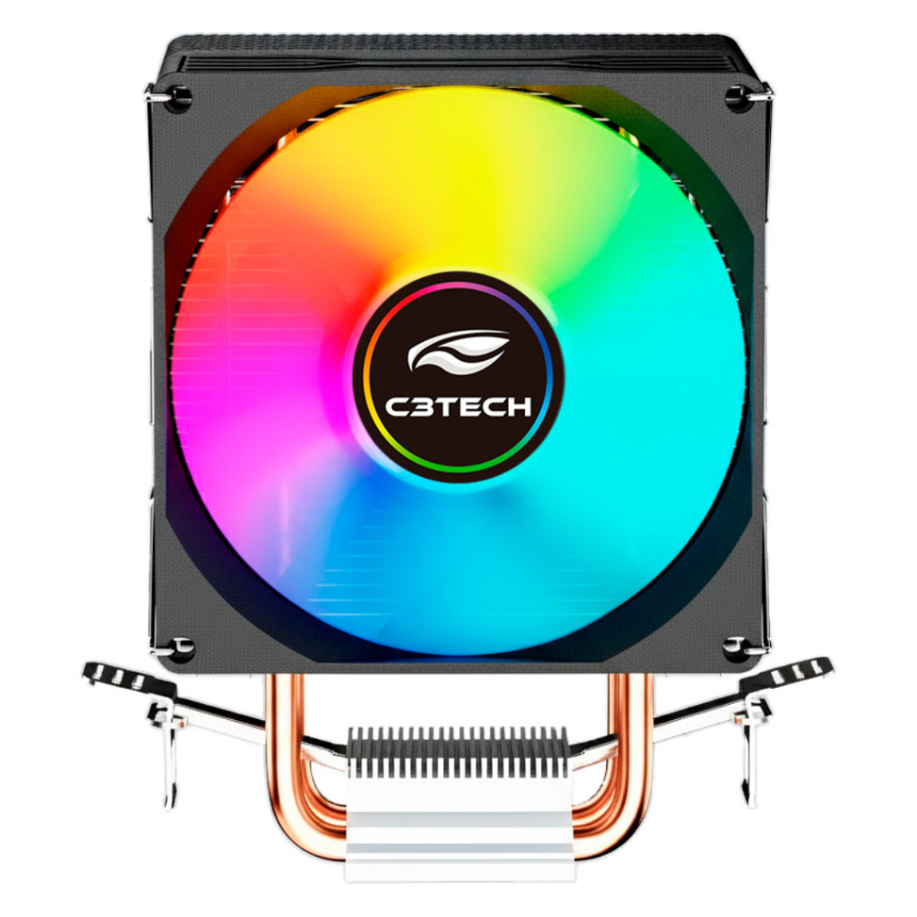 Cooler para Processador Iluminação Led Rgb Intel Soquete 775 1150 1155 1156 Amd Fm1 Fm2 Am2 Am2+ Am3