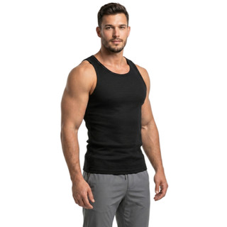 Kit Regata Masculina Slim Fit Canelada Ribana Premium Lisa Camiseta Americana Regata Masculina Canelada