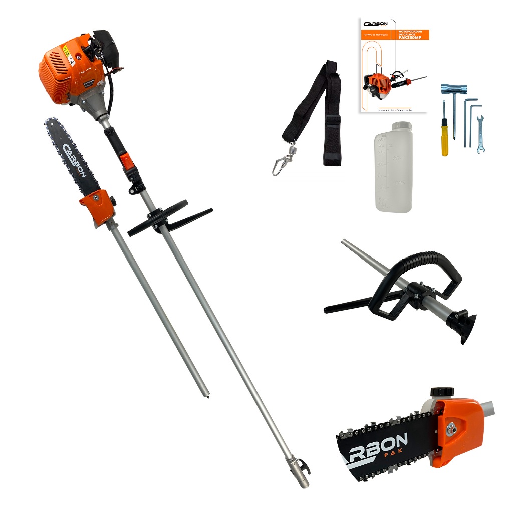 Motopodador de Galhos a Gasolina 2T 33cc 1,3HP com Extensor FAK330MP Carbon Fak