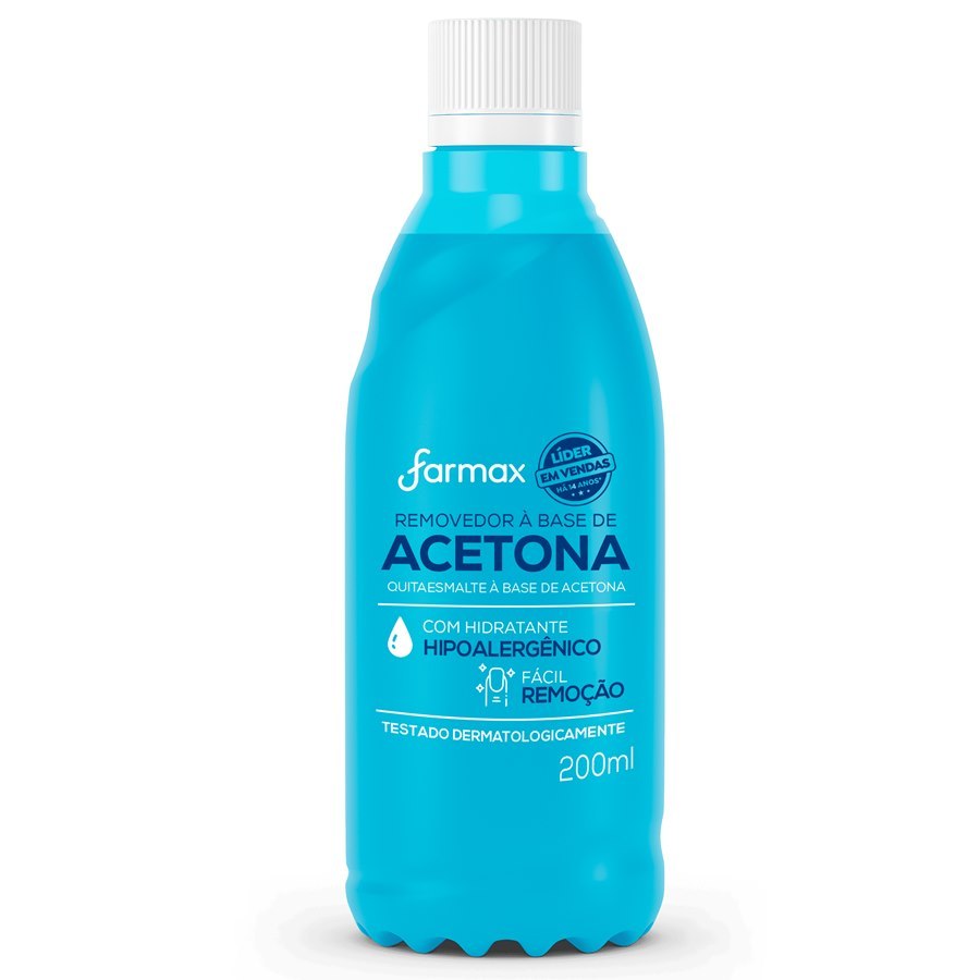 Removedor De Esmalte Farmax Com Acetona 200ml