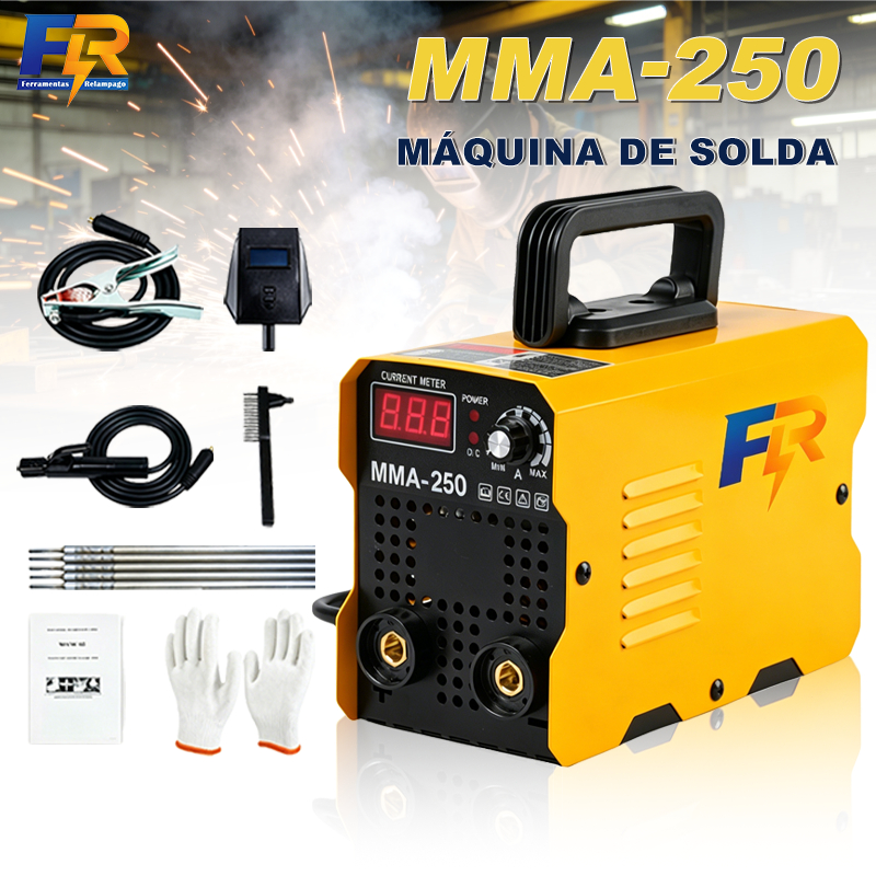 Máquina de Solda Inversora IGBT Portátil MMA 250/300 110V ou 220V