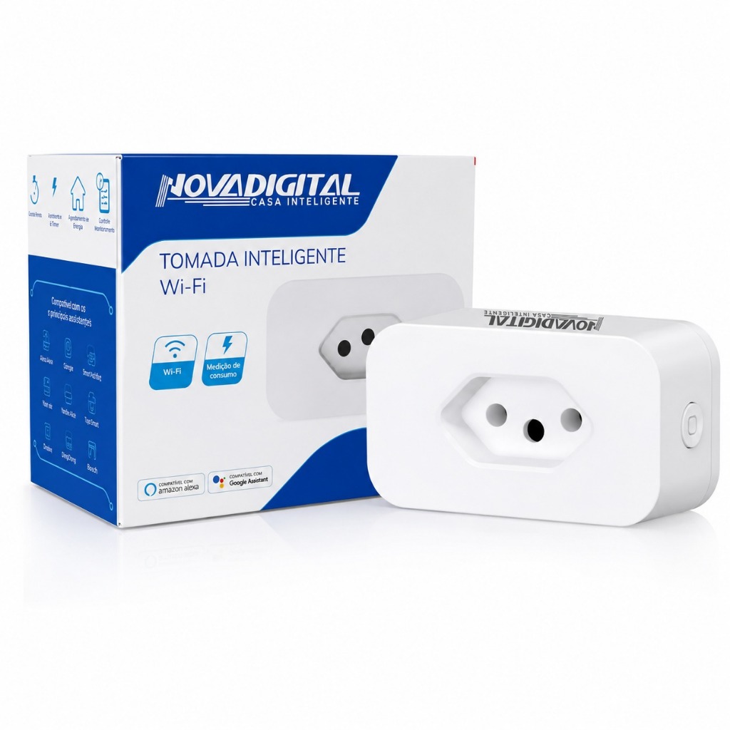 Tomada Wifi  Novadigital Inteligente Medidor De Consumo Alexa E Google Original