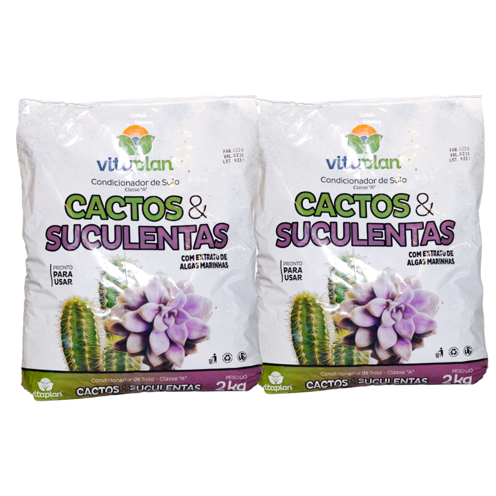 Substrato Cactos E Suculentas Para Plantio Vitaplan 2k Terra
