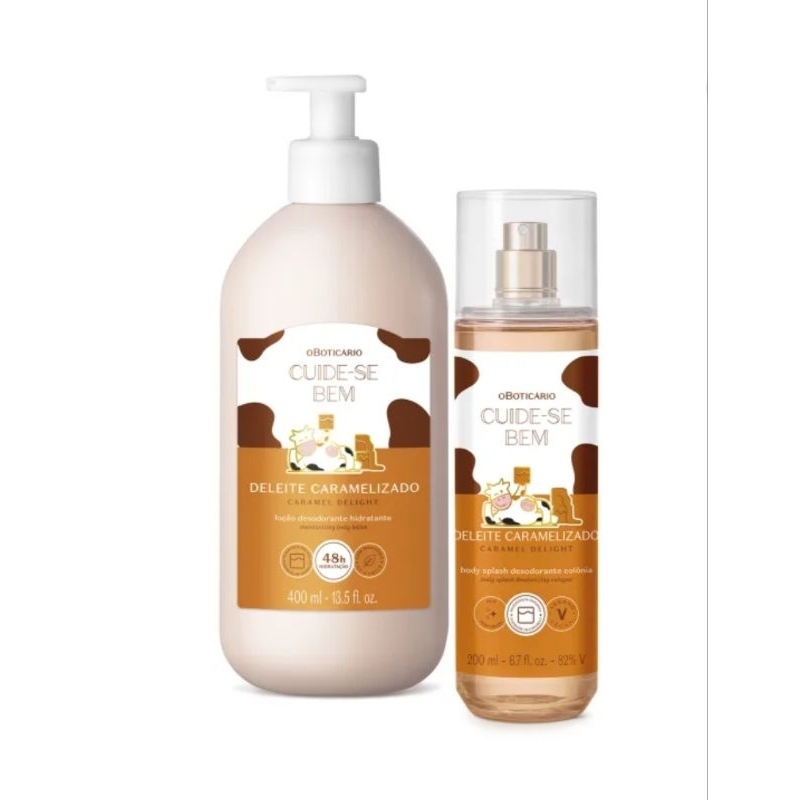 Kit Cuide-se Bem Deleite Deleite Caramelizado Hidratante 400ml + Body Splash 200ml
