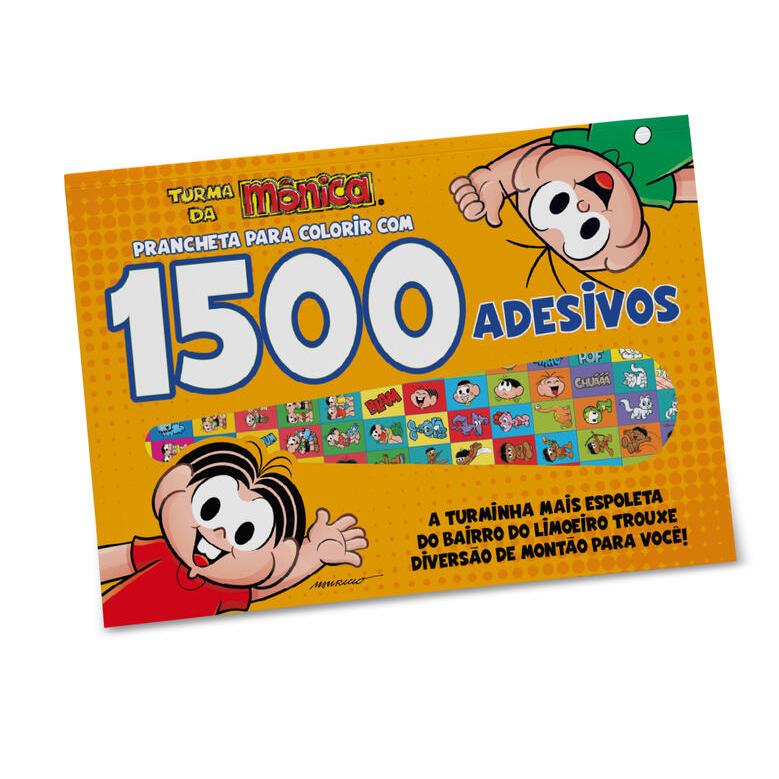 Turma da Mônica Prancheta para Colorir com 1500 Adesivos