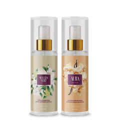 KIT COM 2 BODY SPLASH SUCCES VERT + AURA 200ML - PRIMACIAL PERFUME FLORAL CITRICO COM BAUNILHA