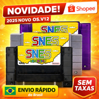 Everdrive Super Nintendo SFC 3000 em 1 🎮 – Cartucho com 8GB e Jogos Clássicos SNES