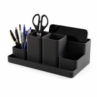 Porta Caneta Organizador De Mesa Escritório Multiuso 6 Divisões Impressão 3D