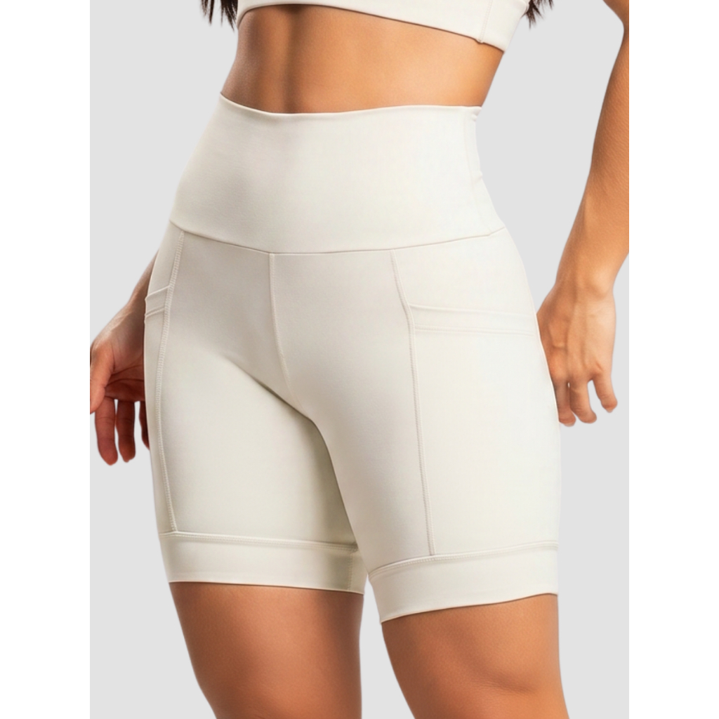 Bermuda Feminina Alta Compressão Poliamida Run Off Cintura Massam Fitness