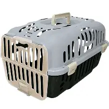 Kit 3 Casinhas Caixa de Transporte Cachorro Furacao Pet Joy N1 Cinza