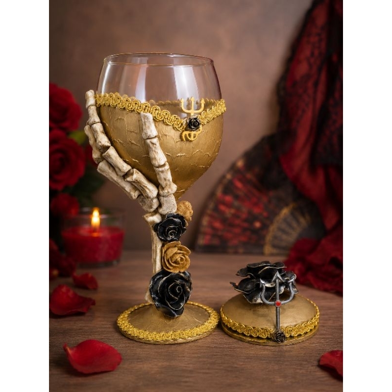 Taça Pombogira Rosa Caveira ou Pombogiras da Calunga + Porta Cigarro Ritualísticos