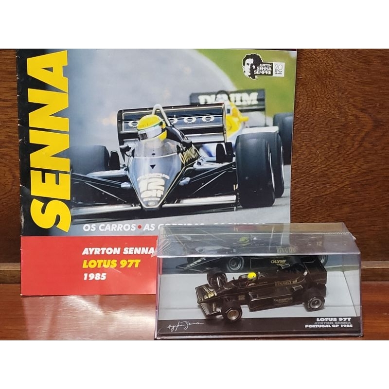 Ayrton Senna Lotus 97T 1985 - Coleção Lendas Brasileiras do Automobilismo F1 - Carrinho Miniatura 1/43