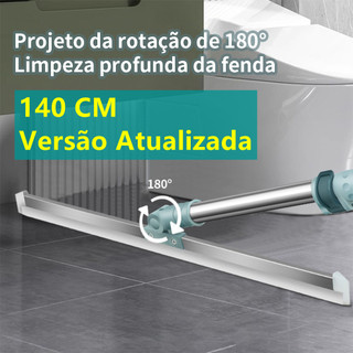 Rodo de Silicone Para Limpeza de Piso Vidros 140cm Secos e Molhados Vassoura Mágica Rodo Limpador Banheiro Varredor