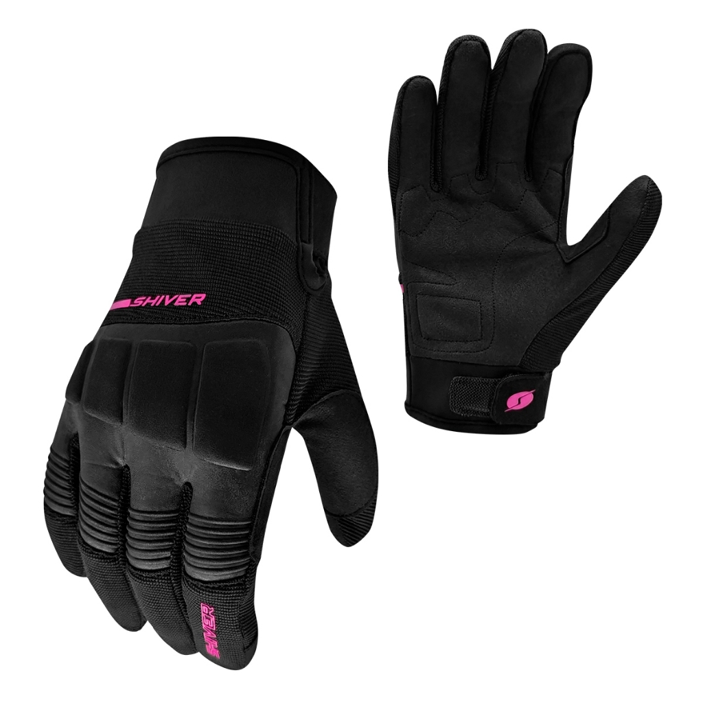 Luva Motoqueira PILOTA Feminina Shiver Rocket 2 Rosa SHIVER Original PROTEÇÃO SEGURANÇA TIPO X11