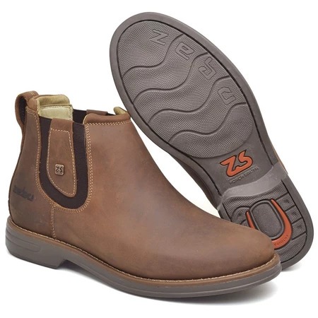 Botina Masculina Tradicional Zebu Graxo Couro Legítimo Confortável Country Casual