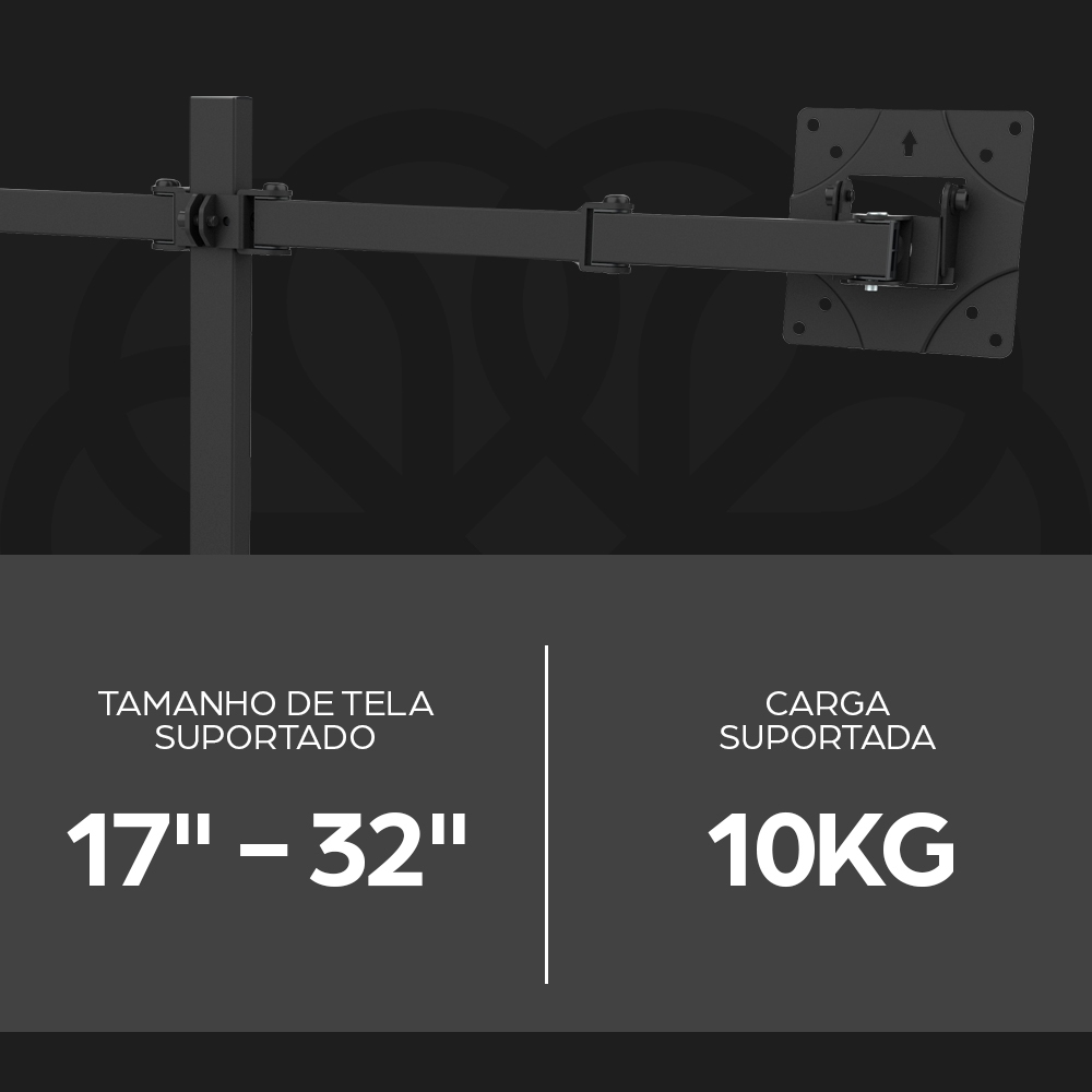 Suporte Articulado Para 2 Monitores 17 a 32 Pol Zinnia TMS 180 Vesa Mesa · foto 2