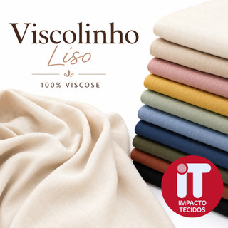 Tecido Viscolinho Liso 100% Viscose 1mt x 1,45m Leve e Fresco para Vestidos, Blusas, Saias e Camisas