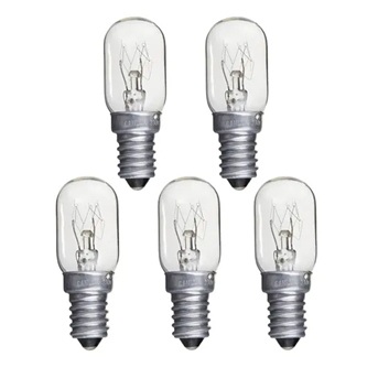 Kit 5 Lâmpada E14 15w 127v Para Geladeira Microonda Forno