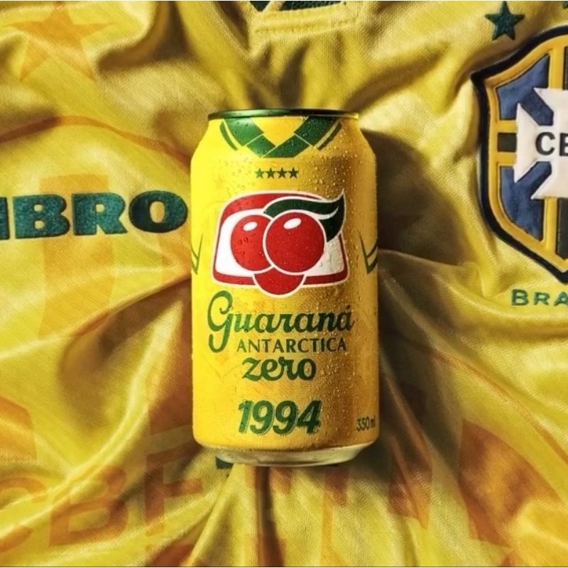 Lata Guaraná Antártica zero (1994) Edição limitada - Titulos mundiais da Seleção Brasileira de Futebol.