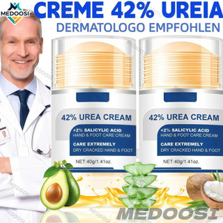 ​​40g Creme para Pés Rachados 42% Ureia + Aloe Vera - Ultra-Hidratante Reparo Intenso Con…