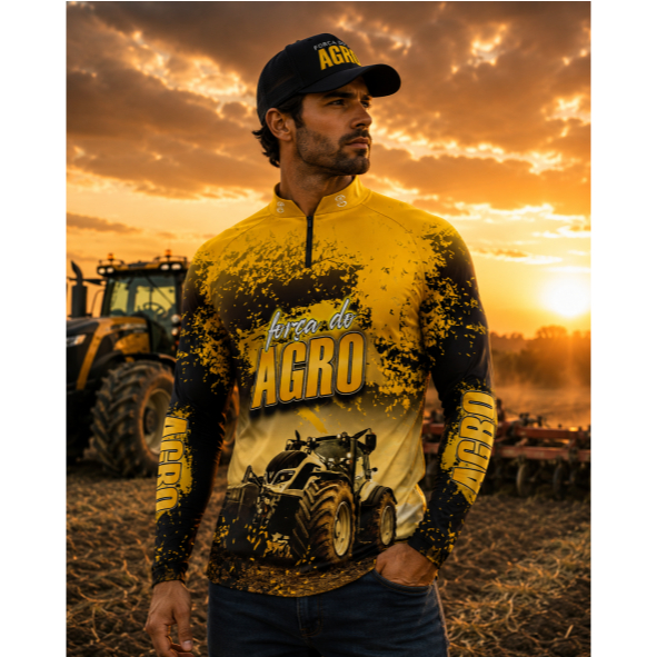 Camisa Camiseta Agro Agricultura Trator Proteção Uv50+ Dry GLL-101