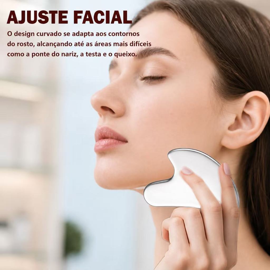 ANA1108 Escovas de Contorno Linfático para o Rosto, Linfáticas com 1 Ferramenta Gua Sha · foto 2