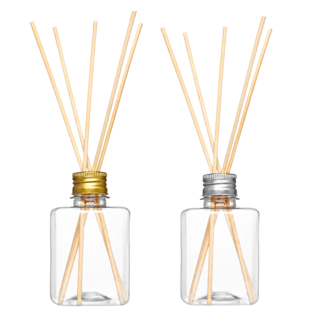 Frasco Difusor Aromatizador 250ml Pet Completo Tampa e Varetas Ambiente Decoração Aromatizante Cubo