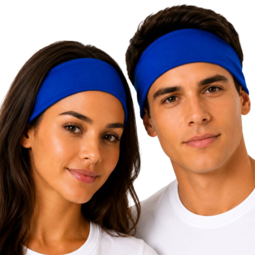 1 Faixa Azul Royal Testeira Headband Faixa Cabelo Liso Tamanho Único