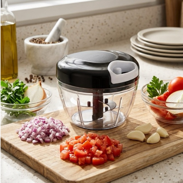 Processador De Alimentos Manual 3 Lâminas Clink 500ml Triturador De Alho Cebola Legumes
